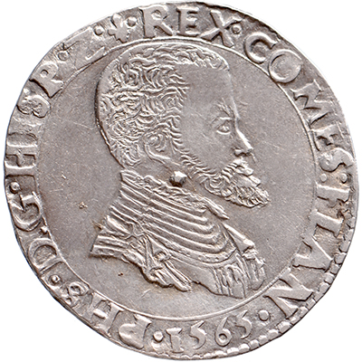 1/5 Philipsdaalder Vlaanderen, Brugge 1565