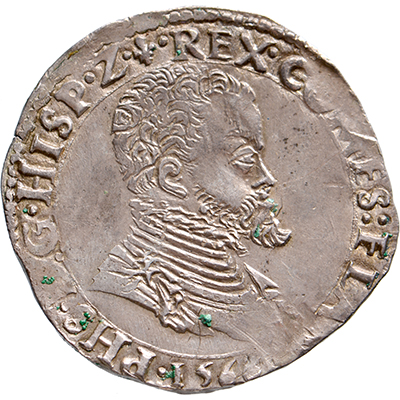 1/5 Philipsdaalder Vlaanderen, Brugge 1566
