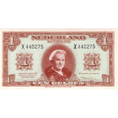 1 gulden 1945 Muntbiljet PMG 65 EPQ
