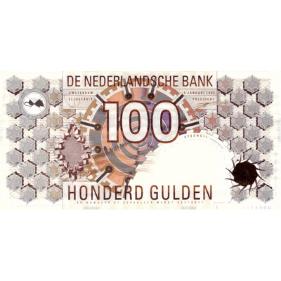 100 gulden 1992 Steenuil PMG 67 EPQ