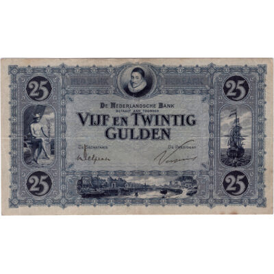 25 gulden 1927 Willem van Oranje PMG 25