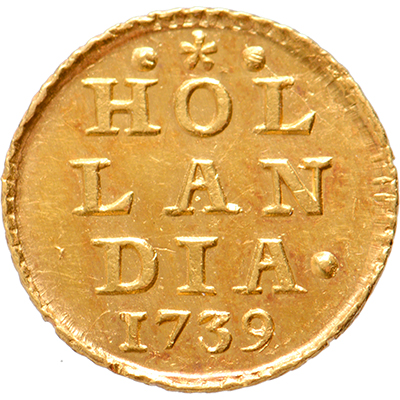 Bezemstuiver Holland 1739 IN GOUD