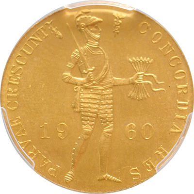 Gouden dukaat 1960 Juliana PCGS PL 66