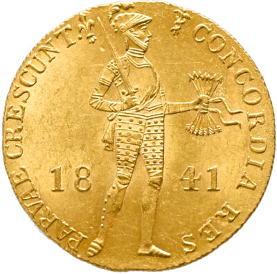Gouden dukaat 1841 Willem II Pr+
