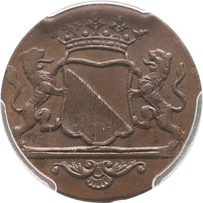 Duit stad Utrecht 1791 PCGS MS 62 BN