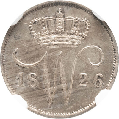 10 cent 1826U Willem I NGC MS 64