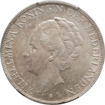 2 1/2 gulden 1938 Wilhelmina PCGS MS 62