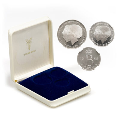 Inhuldigingsset 1980 NGC MS 67/68 DPL IN ZILVER