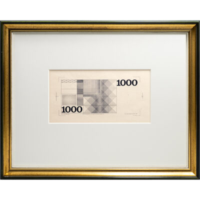 1000 gulden 1972 Spinoza on brown paper - Oxenaar proof