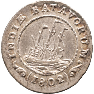 1/8 scheepjesgulden Nederlands Indië 1802 Pr-