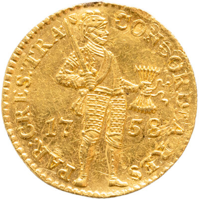 Gouden dukaat Utrecht 1758