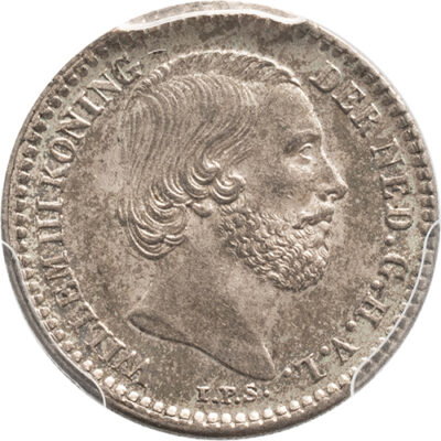10 cent 1890 Willem III PCGS MS63
