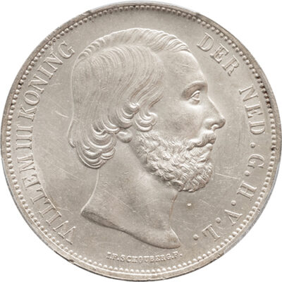 2 1/2 gulden 1869 Willem III PCGS MS 61