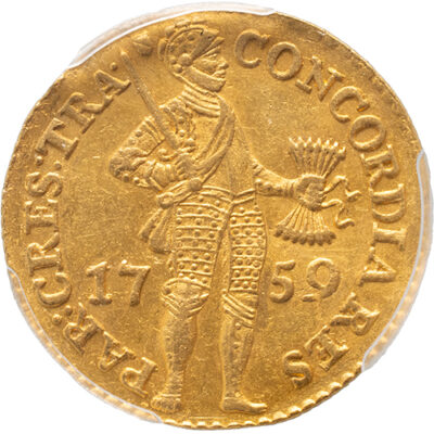 Gouden dukaat Utrecht 1759 PCGS AU 53