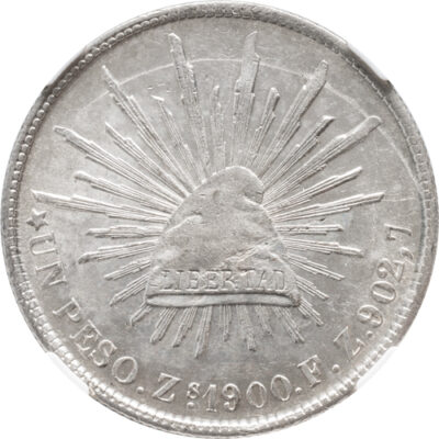 1 peso Mexico 1900 NGC MS 61
