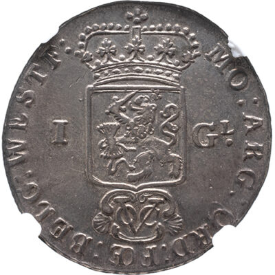 Gulden West-Friesland VOC 1786/64 NGC MS 61