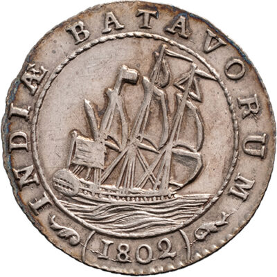 1/2 scheepjesgulden Nederlands Indië 1802 Pr-