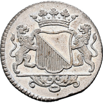 Duit stad Utrecht 1744 IN ZILVER