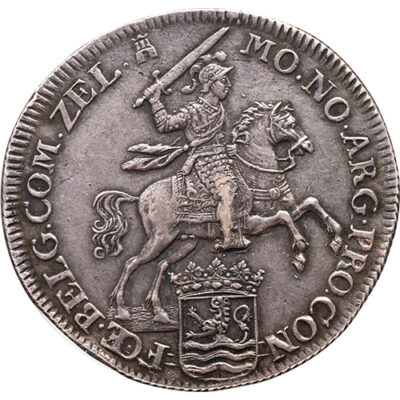 Zilveren rijder of dukaton Zeeland 1757 NGC AU 53